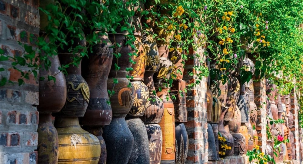 Một góc làng gốm Hương Canh - một làng nghề truyền thống lâu đời ở Vĩnh Phúc